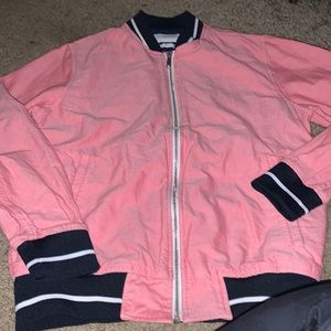 Denim and flower mens size small full zip jacket